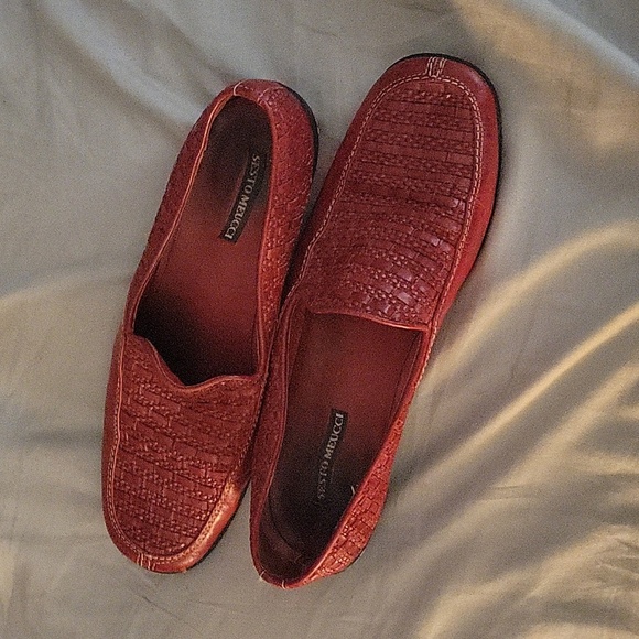 Sesto Meucci Shoes - Sesto Meucci Made in Italy Red Leather Loafers